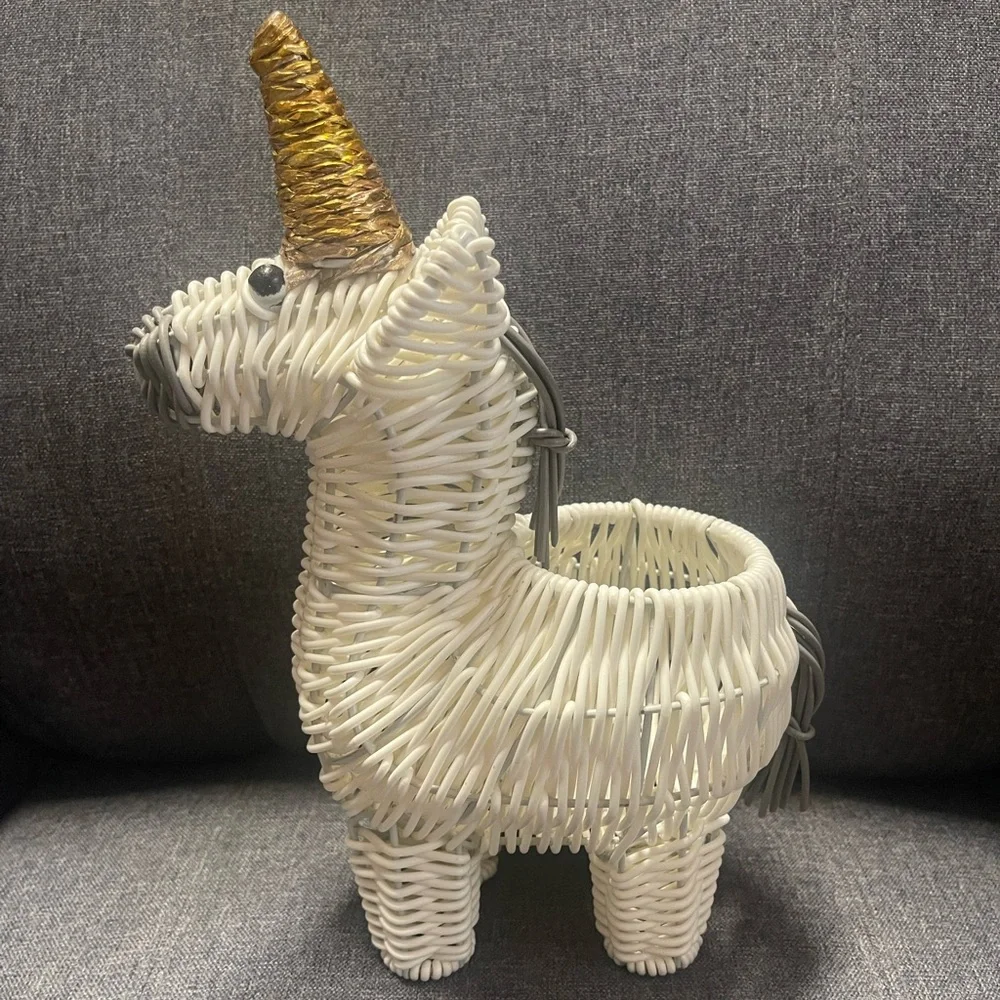 Pottery Barn Kids Unicorn Woven Shaped Pencil Holders